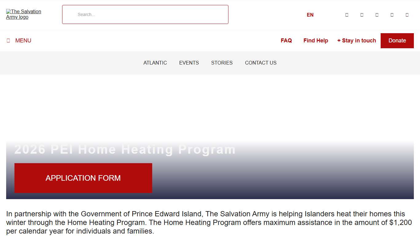 2026 PEI Home Heating Program - Salvation Army Atlantic